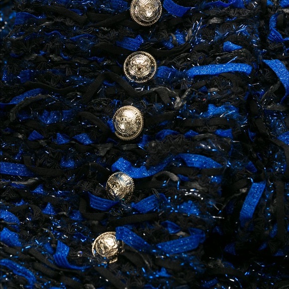 Balmain blazer suit Fringed Glitter Bouclé Jacket 🖤 - Picture 9 of 15